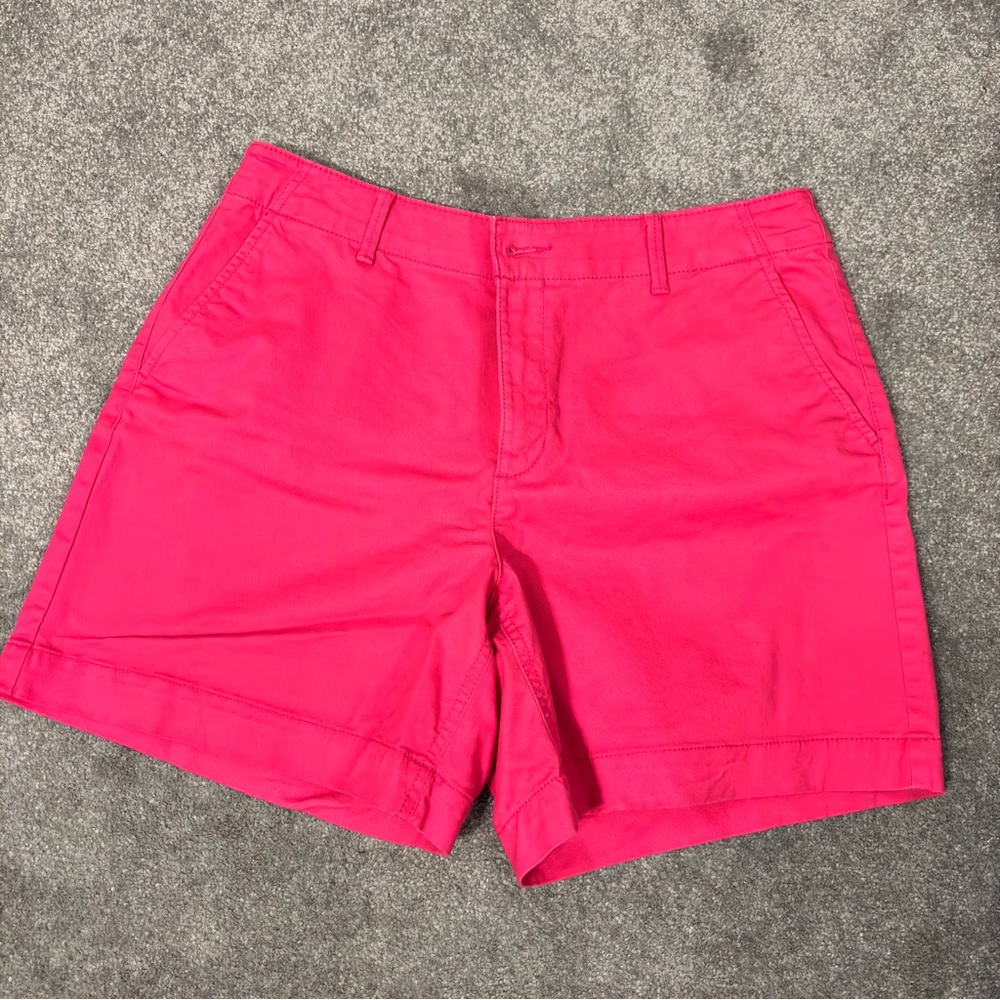 Loft Women's Pink washed twill shorts 6”